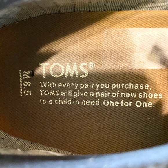 Mens Toms shoes sneakers canvas casual dark gray size 8.5 - Picture 10 of 11